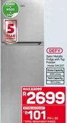 Defy 200Ltr Satin Metallic Fridge With Top Freezer DAC237