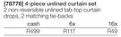4-Piece Unlined Curtain Set