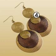 Gold Disc Earrings 