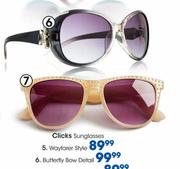 Clicks Sunglasses Butterfly Bow Details