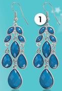 Turquoise Teardrop Chandelier Earrings