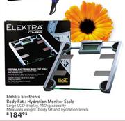 Elektra Electronic Body Fat/Hydration Monitor Scale