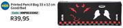 Printed Pencil Bag 33x12Cm Good/Bad KNPB1333002