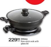Ottimo Non-Stick Wok With Glass Lid