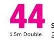 Steel Curtain Track 1.5m Double