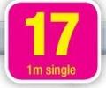 Steel Curtain Track 1m Single
