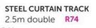 Steel Curtain Track 2.5m Double