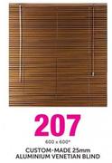 Custom-Made 25mm Aluminium Venetian Blind 600x600mm