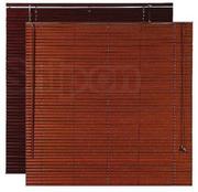 Cut To Measure 25mm Aluminium Venetian Printed Woodgrain Blinds(Mahogany & Walnut) 600x600mm