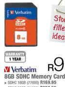 Verbatim 16GB SDHC Memory Card (77600)
