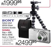 Sony Cyber-Shot WX50 Silver Camera Bundle