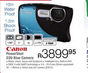 Canon Powershot D20 Blue Camera 