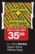 Garbie Super Saver Refuse Bags-2 x 20's