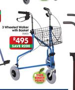3 Wheeled Walker With Basket