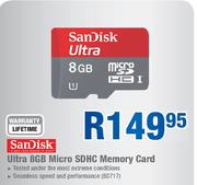 Sandisk Ultra 8GB Micro SDHC Memory Card