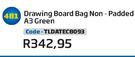 Drawing Board Bag Non Padded A3 Green TLDATEC8093