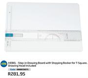 Hebel Step In Drawing Board With Stopping Rocker For R-Square Drawing Head Included INABC0071