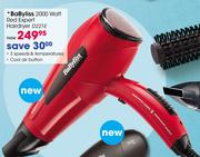 BaByliss 2000W Red Expert Hairdryer(D221E)