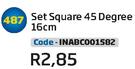 Set Square 45 Degree 16cm(INABC001582)-Each
