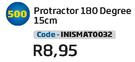 Protractor 180 Degree 15cm(INISMAT0032)-Each