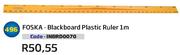Foska-Blackboard Plastic Ruler 1m(INBRD0070)-Each
