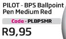 Pilot BPS Ballpoint Pen Medium Red (PLBPSMR)