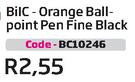 BIC Orange Ball-Point Pen Fine Black (BC10246)