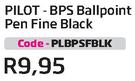 Pilot BPS Ballpoint Pen Fine Black (PLBPSFBLK)