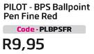 Pilot BPS Ballpoint Pen Fine Red (PLBPSFR)
