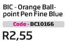 BIC Orange Ball-Point Pen Fine Blue (BC10166)