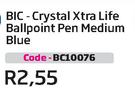 BIC Crystal Xtra Life Ballpoint Pen Medium Blue (BC10076)