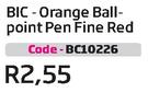 BIC Orange Ball-Point Pen Fine Red (BC10226)