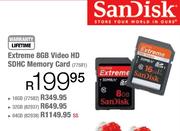 Sandisk Extreme 8GB Video HD SDHC Memory Card (77581)