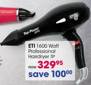 ETI 1600 Watt Professional Hairdryer TP-Each