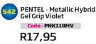 Pentel-Metallic Hybrid Gel Grip Violet(PNK118MV)-Each