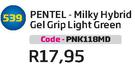 Pentel-Metallic Hybrid Gel Grip Green(PNK118MD)-Each