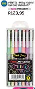 Pentel-Metallic Hybrid Gel Grip Wallet Of 7(PNK1187M)-Each