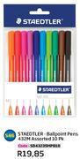 Staedtler-Ballpoint Pens 432M Assorted 10 PK(SD43235MPB10)-Each