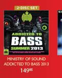 Ministry Of Sound Addicted To Bass 2013-2 Disc Set