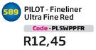 Pilot-Fineliner Ultra Fine Red(PLSWPPFR)-Each