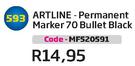 Artline-Permanent Marker 70 Bullet Black(MF520591)-Each