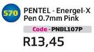 Pentel-Energel-X Pen 0.7mm Pink(PNBL107P)-Each
