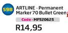 Artline-Permanent Marker 70 Bullet Green(MF520625)-Each