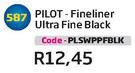 Pilot-Fineliner Ultra Fine Black(PLSWPPFBLK)-Each