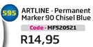 Artline-Permanent Marker 90 Chisel Blue(MFS20521)-Each