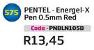 Pentel-Energel-X Pen 0.5mm Red(PNBLN105B)-Each