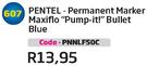 Pentel-Permanent Marker Maxiflo"Pump-it!" Bullet Blue(PNNLF50C)-Each