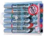 Pentel-Whiteboard Marker Maxiflo"Pump-It!" Buller 4.0mm Assorted 6 PK(PNMWL5S6)-Each