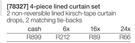 4-Piece Lined Curtain Set
