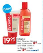 Eskamel Daily cleanser 200ml or Daily Scrub 125ml-each
